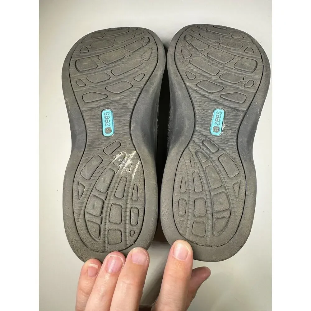 BZEES Derive Wedge Slip On Sneakers Gray Cloud Mesh Top Cloud Technology Sz 7.5